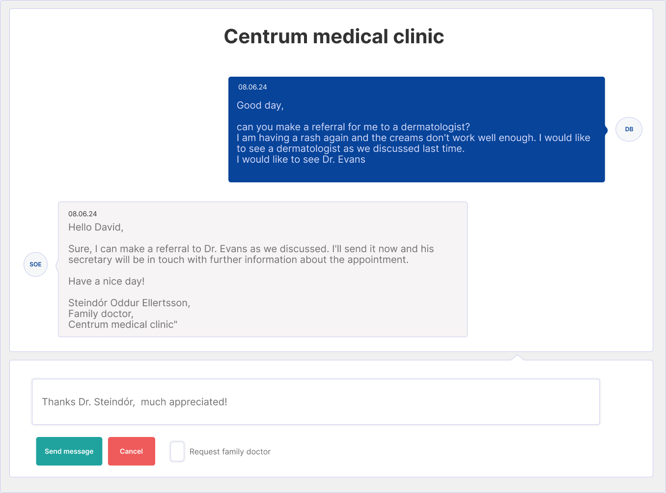 Secure patient portal